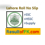 BISE Lahore Roll Number Slip 2024