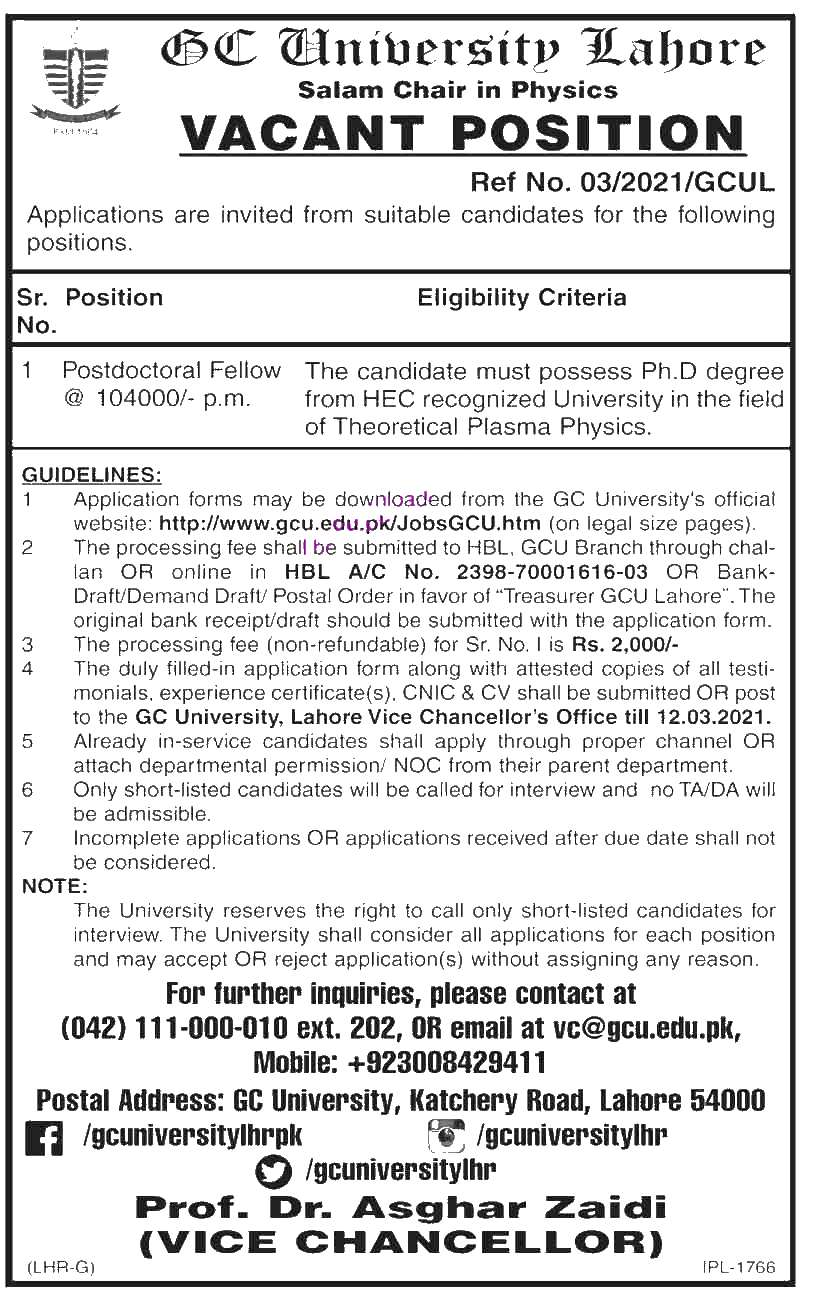 Gcu lahore thesis format image