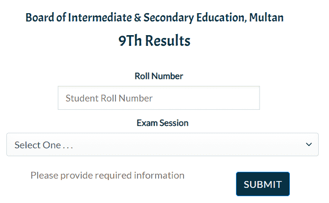 How to Search Multan Board 9th Result 2024 Online?