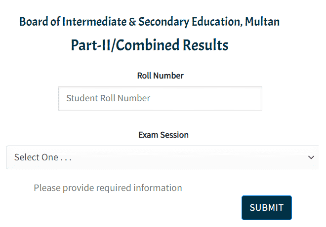 How to Search Multan Board 12th Class Result 2024 Online?