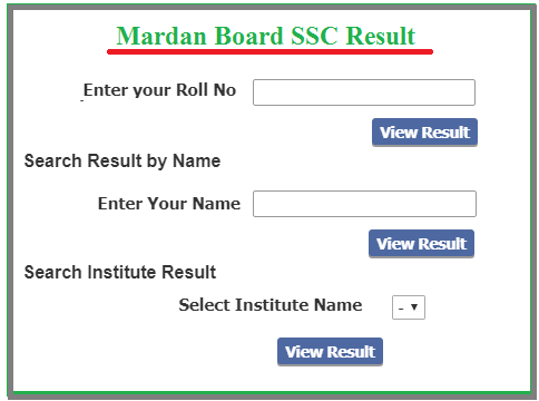 How to check Mardan Board 9th Class Result?